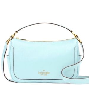 Kate Spade New York Pebbled Leather Crossbody Bag blue glow